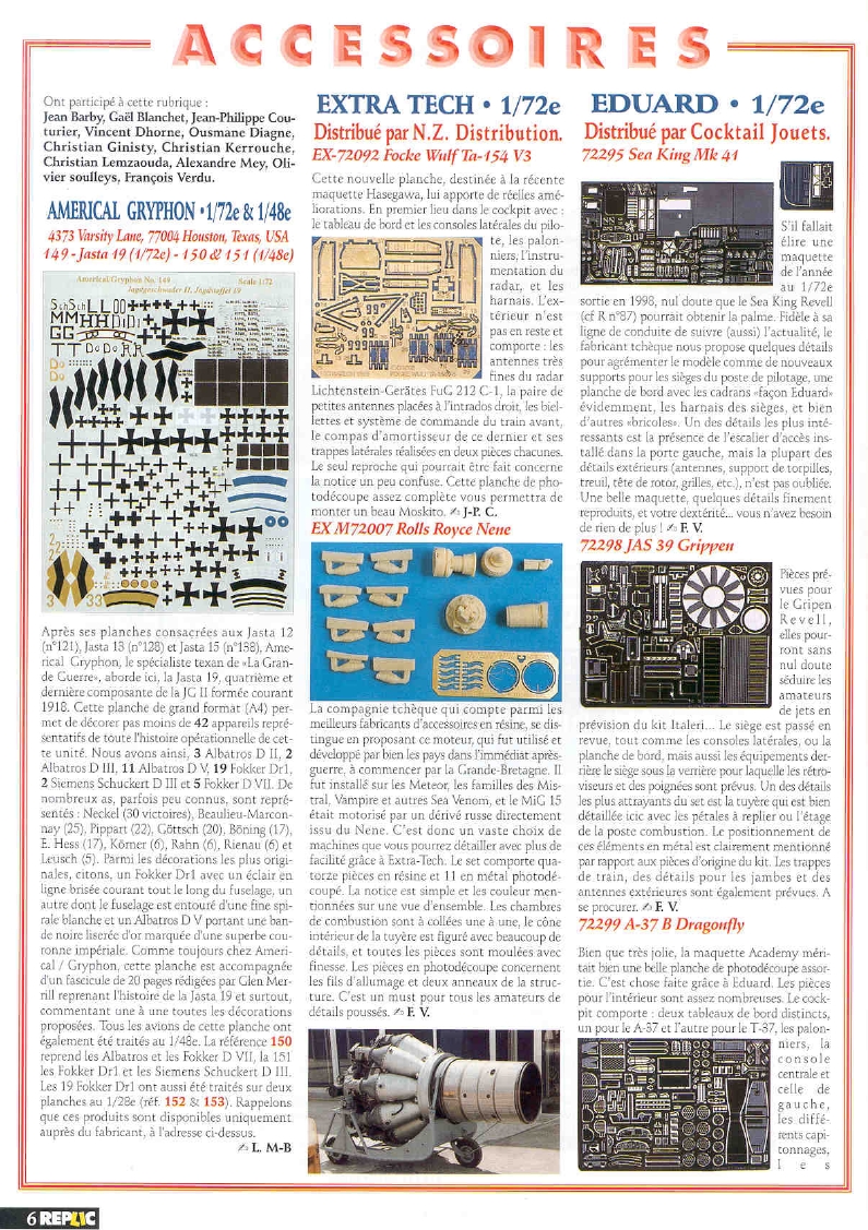 Replic 095 - Morane Saulnier MS225, Breguet XIV B2, Bf 109 K-4, Heinz Bretnutz